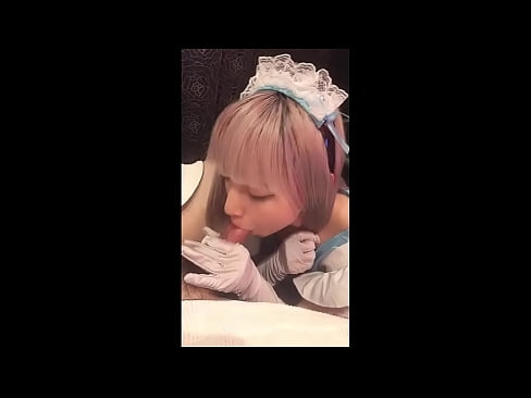 ❤️ Idol Japanese [mayuka], Aṣọ iranṣẹbinrin Faranse, apakan 1, ifefẹfẹ ati fifẹ kuro pẹlu ipara ❌  Ibalopo ❌