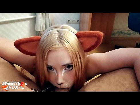 ❤️ Kitsune gbe dick ati pẹlu ni ẹnu rẹ ❌ Ibalopo ❌